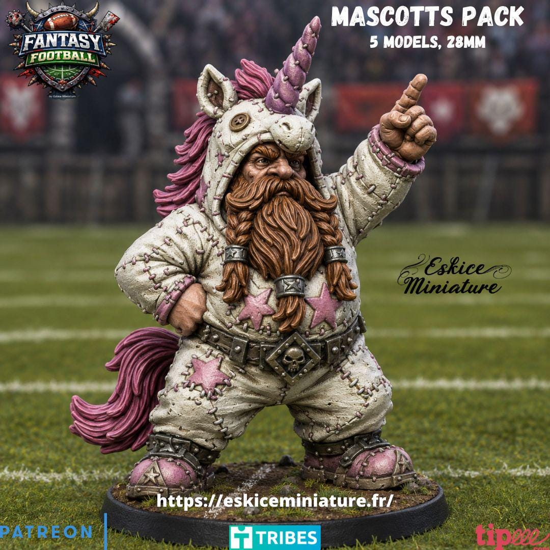 Fantasy Football Mascots Pack 5 Models Highland Miniatures Various Scales
