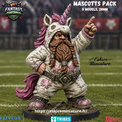 Fantasy Football Mascots Pack 5 Models Highland Miniatures Various Scales