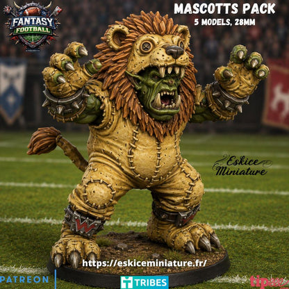Fantasy Football Mascots Pack 5 Models Highland Miniatures Various Scales