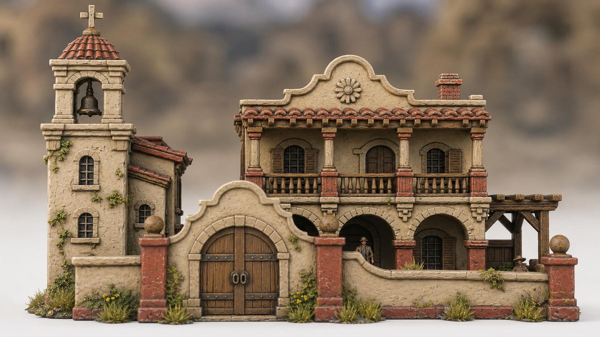 Wargaming Terrain Spanish Hacienda Set Various Scales Historical Wargaming