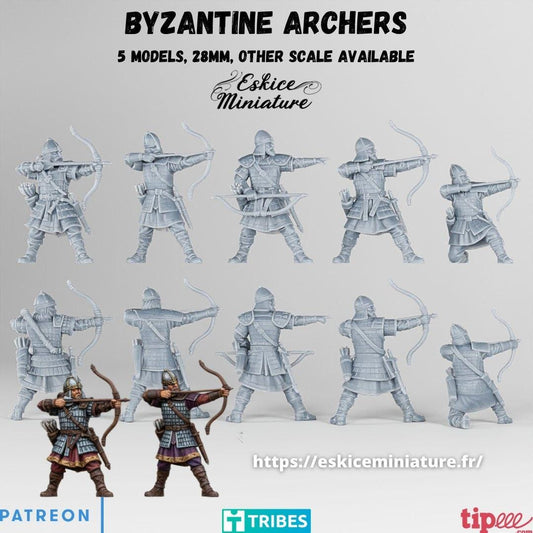 Ancient Byzantine Archers Unit (10 models) Various Scales Historical Wargaming