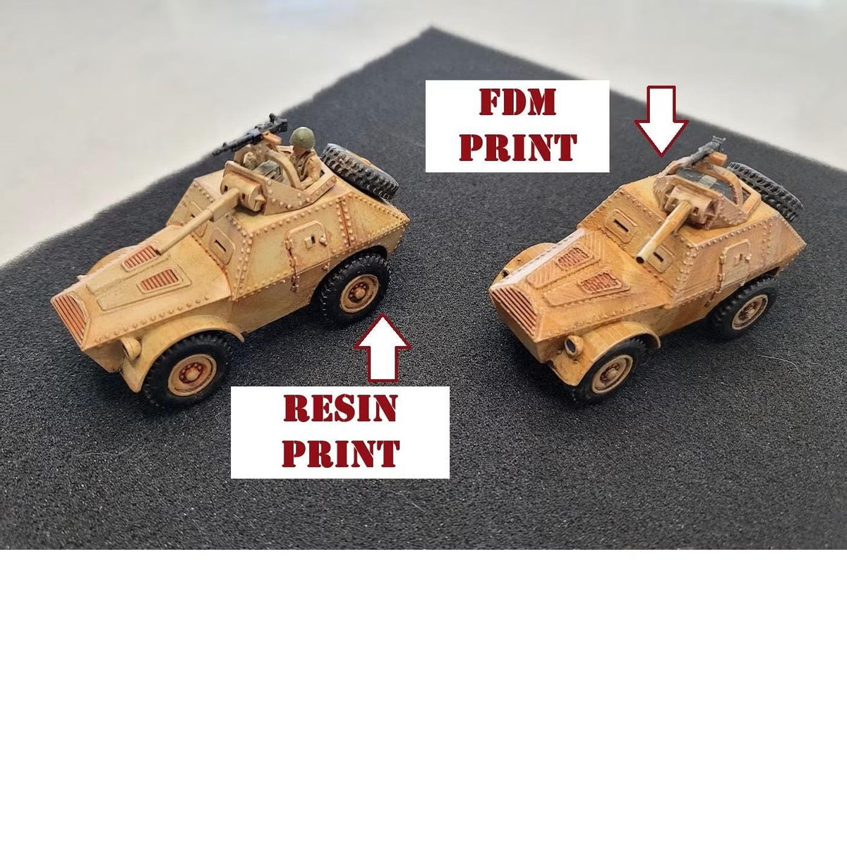 WWII Italian Autocarro Saharino AS37 Modificato Autoblindo TL37 (1 model) Various Scales Historical Wargaming