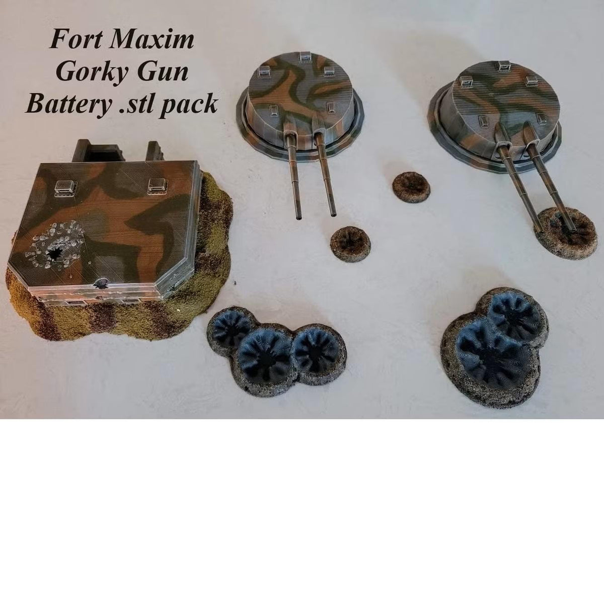 Wargaming Terrain WWII Soviet Fort Maxim Gorky Bunker Set Various Scales Historical Wargaming