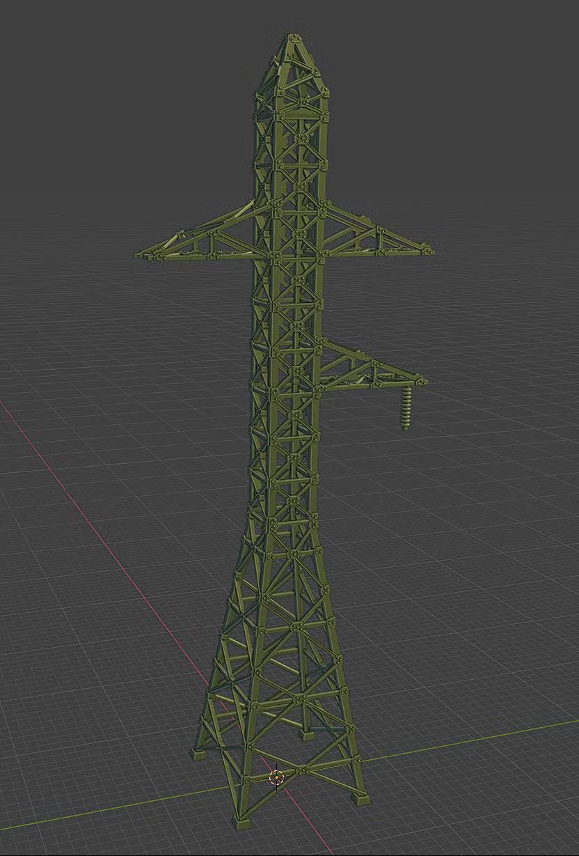 Wargaming Terrain High Voltage Power Line Mast (over 50cm tall in 1/56 scale) Various Scales Historical Wargaming