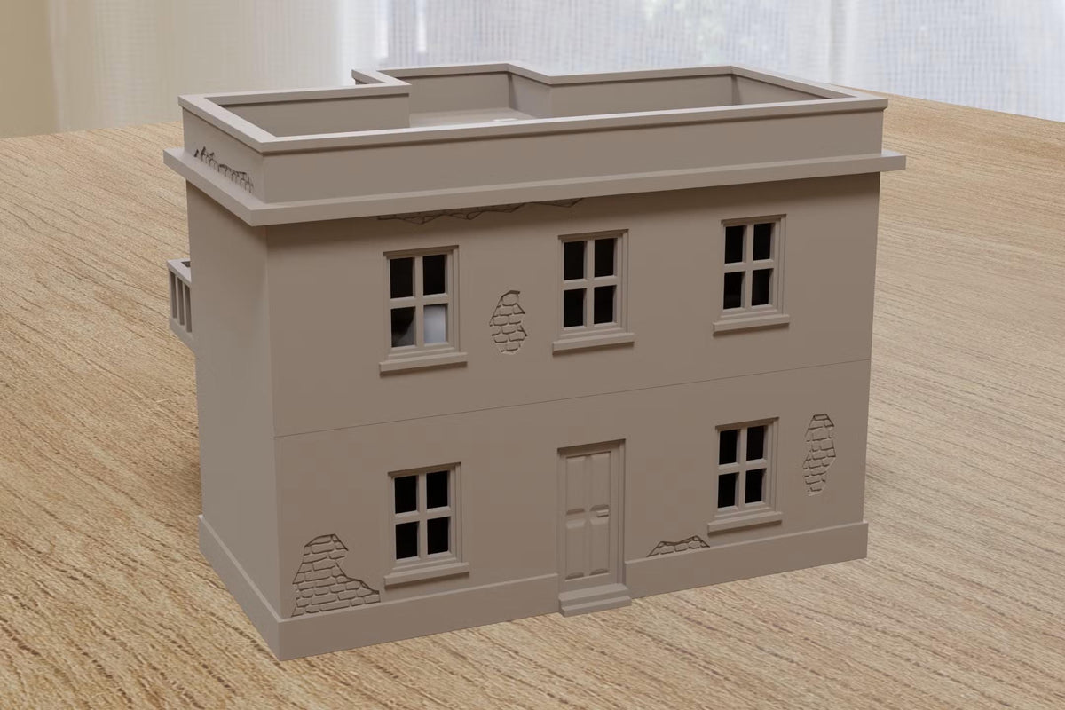 Wargaming Terrain WWII Tobruk Hotel and HQ Various Scales Historical Wargaming