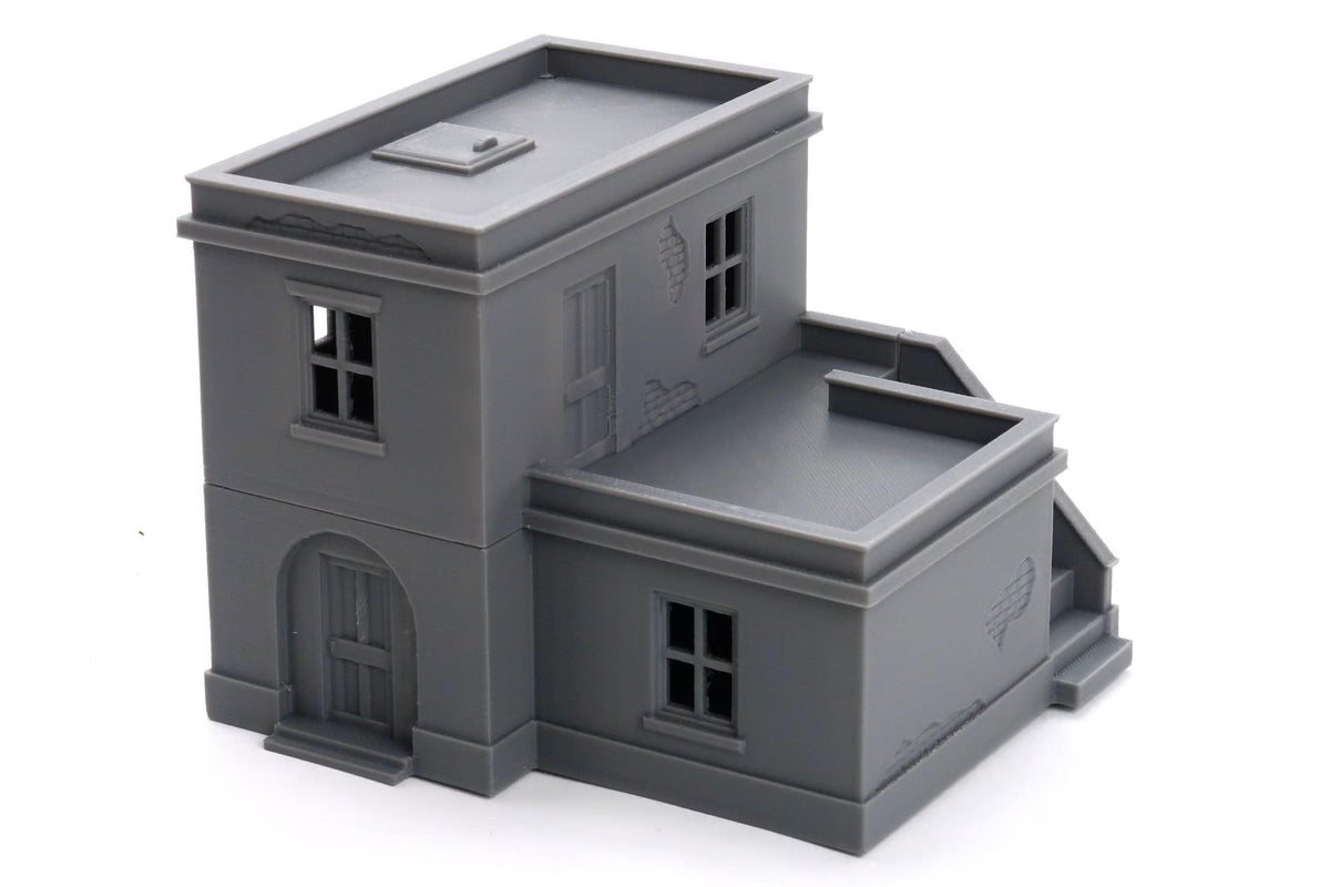 Wargaming Terrain WWII Tobruk Urban Building DST1 Various Scales Historical Wargaming
