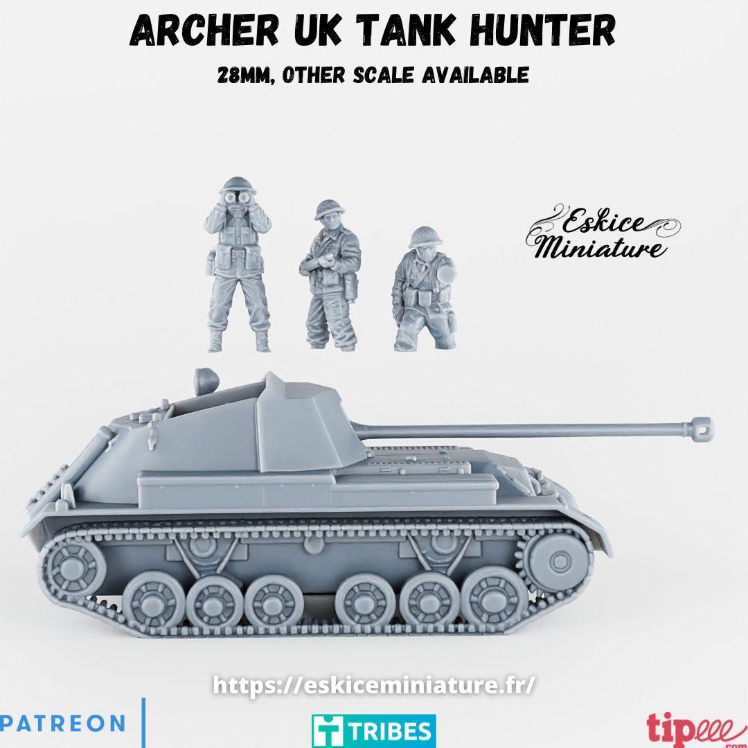 WWII British Archer Self Propelled Gun Various Scales Historical Wargaming