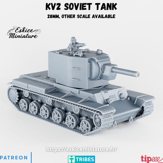 WWII Soviet KV2 Tank Various Scales Historical Wargaming