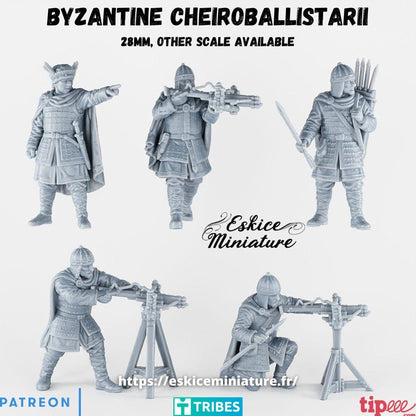 Ancient Byzantine Cheiroballistarii Unit (5 models) Various Scales Historical Wargaming