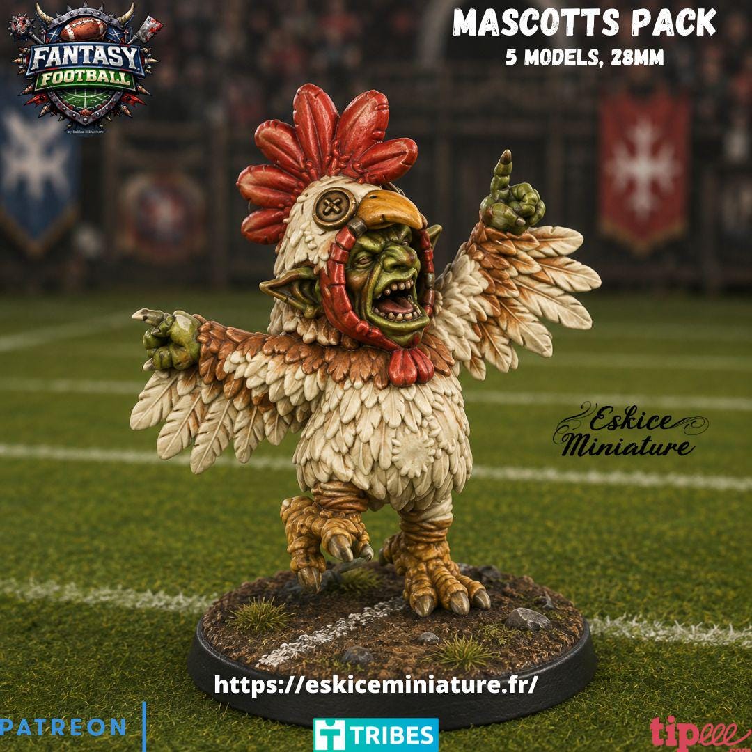 Fantasy Football Mascots Pack 5 Models Highland Miniatures Various Scales