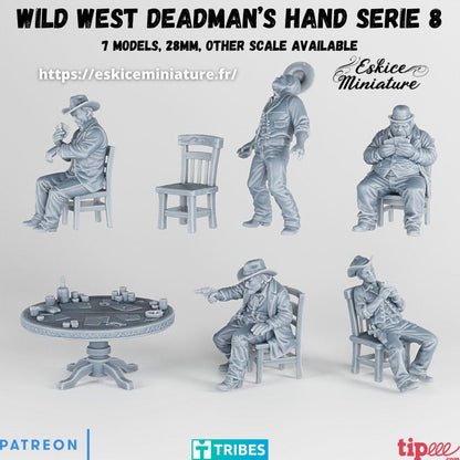 Wild West Dead Man's Hand Set Various Scales Historical Wargaming