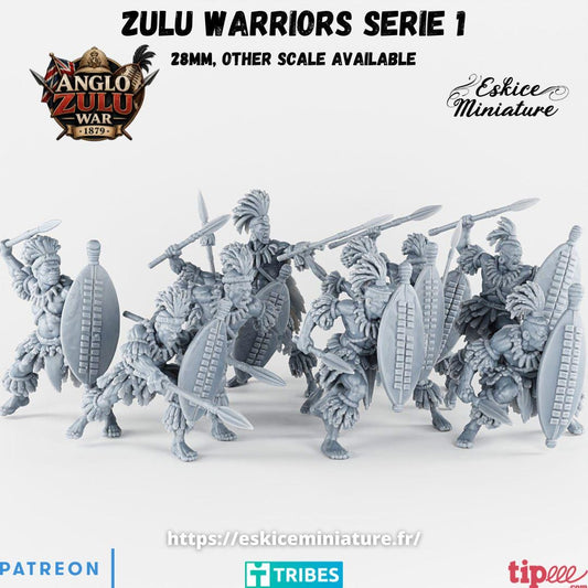 Anglo Zulu War Zulu Warriors (10 models) Various Scales Historical Wargaming