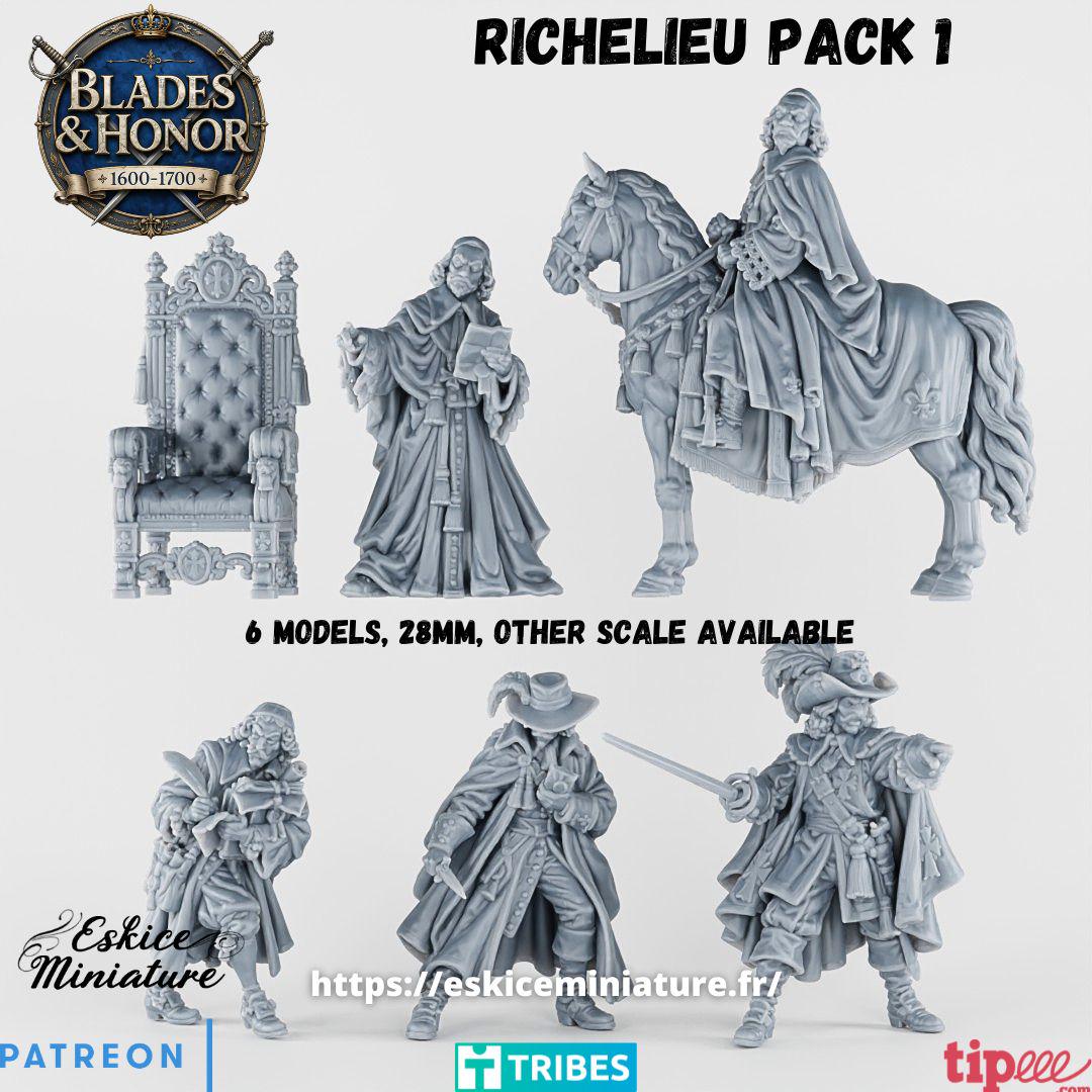 French Cardinal Richelieu Set (4 models) Various Scales Historical Wargaming