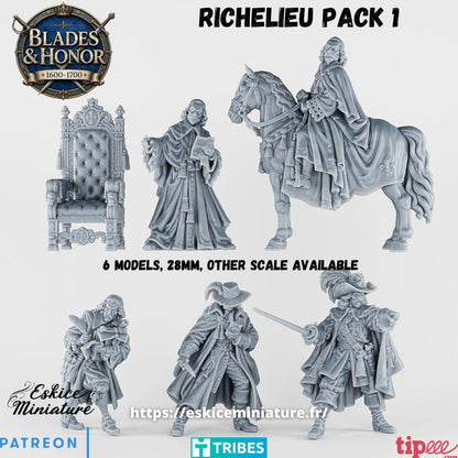 French Cardinal Richelieu Set (4 models) Various Scales Historical Wargaming