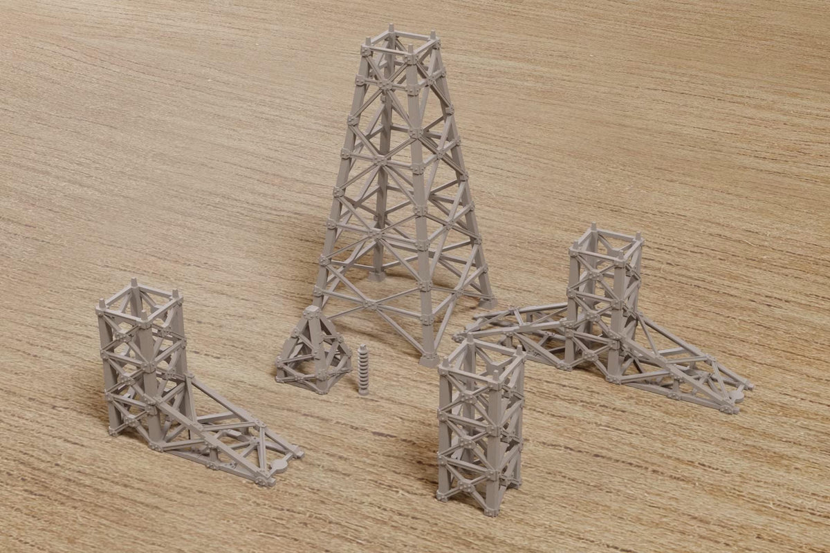 Wargaming Terrain High Voltage Power Line Mast (over 50cm tall in 1/56 scale) Various Scales Historical Wargaming